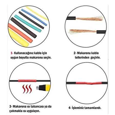 Kablo Koruyucu Makaron Seti 560 Parça TdrTR