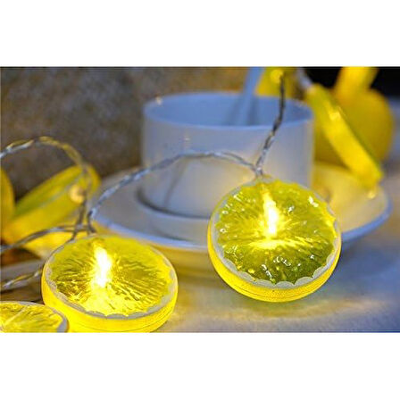 2m 10 Led Pilli 2 Kademeli Limon Led Işık TdrTR