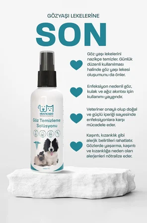 Kedi Köpek Göz Solüsyonu Ağız Kulak Göz Temizleme Suyu Sprey
