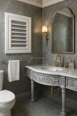 Plastik Banyo Wc Havalandırma Menfezi, Kolay Montajlı, Sinek Böcek Geçirmeyen Yapı, Çift Taraflı Bantla Kullanılabilir, Buhar ve Nem Önleyici, Panjur Sistemli, Estetik Tasarım (30x30 CM)