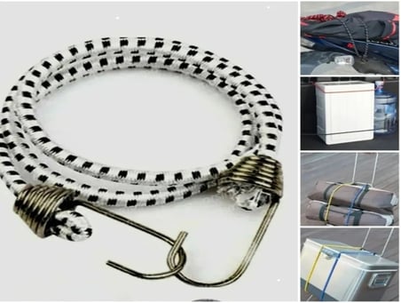 Luti Concept Kancalı Bagaj Gergi Lastiği Araç Bagaj Düzenleyici Ultra Esnek Gergi Lastik Araba Çeki Lastiği 80 cm Çelik Uçlu 3 Adet