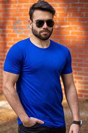 Mavi Basic Rahat İnce Petek Kumaş Spor Erkek Tshirt 22ETSHPORT