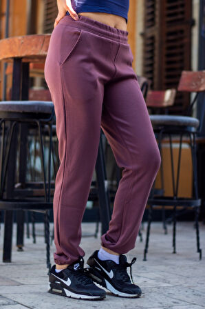 Kadın Gül Kurusu OYS Modal Kumaş Paça Lastikli Esnek Eşofman Altı 25KESAH508