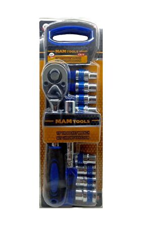 Mam Tools Socket Set 1/2'' Krom Lokma Seti 11 Parça