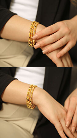 Burma İkili 10 gr (GRAM) Yatırımlık Altın Bilezik