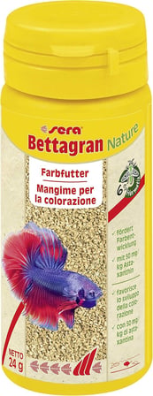 Bettagran Doğa 50 ml (24 g) - 50 mg/kg besleyen doğal astaksantin betta için ince granüller, akvaryum tetraları, neon &amp; co için balık yemi.