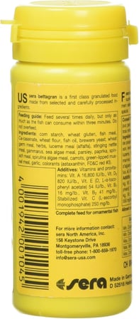 Bettagran Doğa 50 ml (24 g) - 50 mg/kg besleyen doğal astaksantin betta için ince granüller, akvaryum tetraları, neon &amp; co için balık yemi.