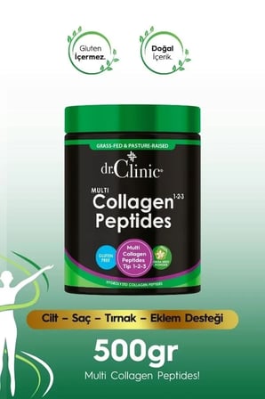 Dr. Clinic Saf Multi Collagen Peptides Tip 1-2-3 500 gr (50 Günlük)