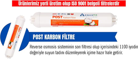 Kapalı Kasa Su Arıtma Cihazı Iki Tarafı Çubuklu 4'lü Filtre Seti