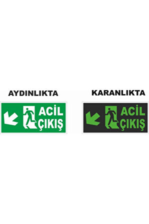 Acil Çıkış Fosforlu Levha