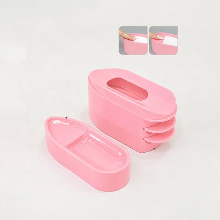 Plastik Nail Art Toz Toplama Kabı - 2'si 1 Arada Dip Powder Geri Kazanım Kabı
