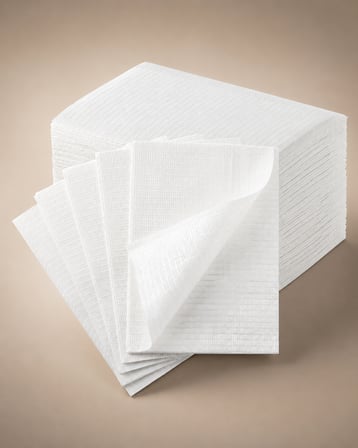 Tek Kullanımlık Su Geçirmez Koruyucu Kağıt Örtü 33x45 cm 125'li Beyaz