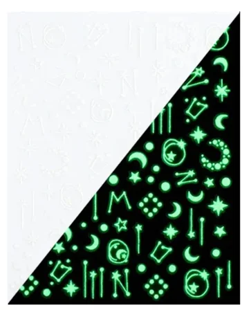 Karanlıkta Parlayan Burçlar Yıldızlar Tırnak Sticker Tırnak Etiketi Nail Art JO-1297