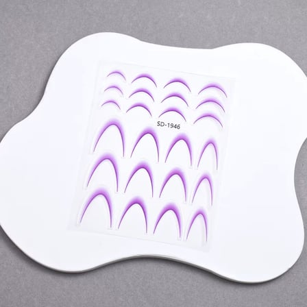 Ombre Efekt French Tırnak Sticker Lila Nail Art SD-1946