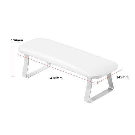 Düz Metal Ayaklı Ergonomik Manikür Sehpası Beyaz Manikür Kol Desteği H9W
