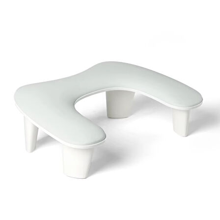 Oval U Tipi Ergonomik Manikür Sehpası Gri Manikür Kol Desteği U1G
