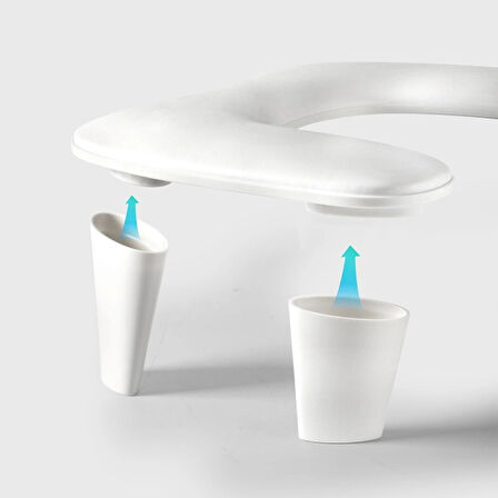 Oval U Tipi Ergonomik Manikür Sehpası Beyaz Manikür Kol Desteği U1W