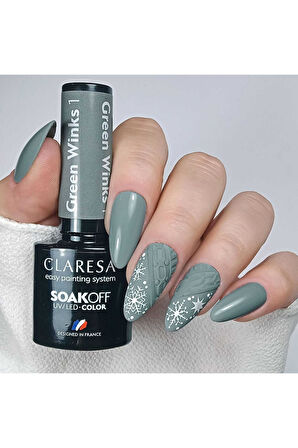 Claresa Kalıcı Oje Green Winks 1 Gri Yeşil 5g