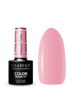 Claresa Kalıcı Oje French Time Yarı Şeffaf Nude Açık Pembe 02 5gr