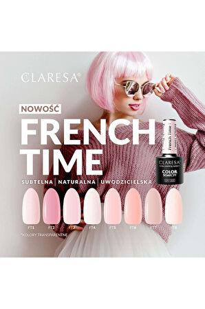 Claresa Kalıcı Oje French Time Yarı Şeffaf Nude Açık Pembe 02 5gr