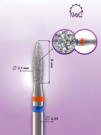 Kmiz Elmas Manikür Törpü Ucu Ateş Model Twin Mavi 021 118528