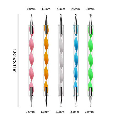 5li Nail Art Tırnak Süsleme Dotting Kalemi