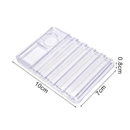 Manikür Protez Tırnak Fırça Standı ve Renk Paleti Şeffaf