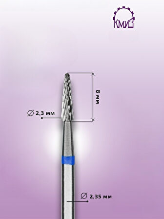 Kmiz Manikür Çelik Törpü Ucu Mavi Kısa Koni FKZUD023-L8
