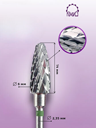 Kmiz Manikür Çıkarma Çelik Törpü Ucu Yeşil Mısır FPD 060-K