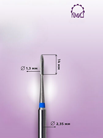 Kmiz Manikür Emniyetli Silindir Törpü Ucu Mavi FBC-013CL6