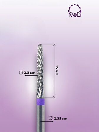 Kmiz Manikür Çıkarma Çelik Törpü Ucu Mor İnce Koni FTKTR023-L16