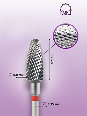 Kmiz Manikür Çıkarma Çelik Törpü Ucu Kırmızı Mısır FPD 060-M