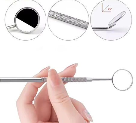 İpek Kirpik Kontrol Aynası Diş Kontrol Aynası Metal