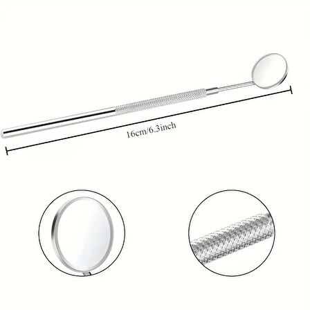 İpek Kirpik Kontrol Aynası Diş Kontrol Aynası Metal