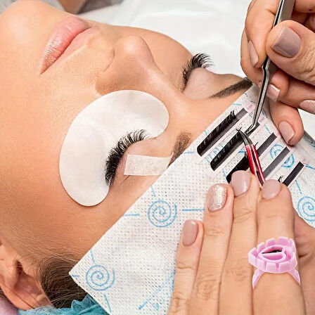 İpek Kirpik Volume Yapıştırıcı Yüzüğü Nail Art Yüzük 100lü