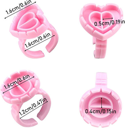 İpek Kirpik Volume Yapıştırıcı Yüzüğü Nail Art Yüzük 100lü