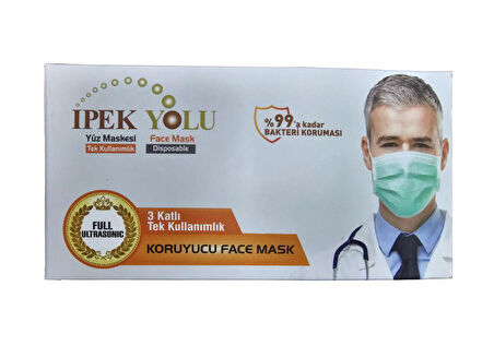 Tek Kullanımlık Koruyucu Maske Siyah 50li