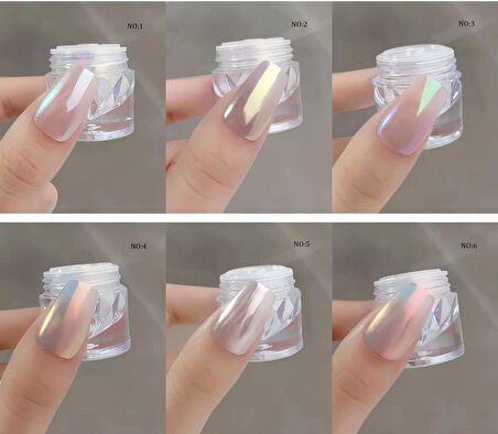 Nail Art Tırnak Süsleme İnci Tozu Aurora No:3