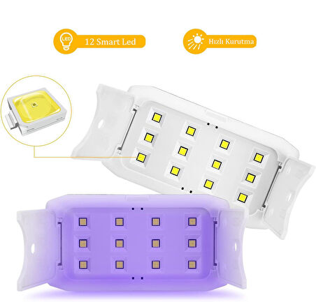 XLed Portatif Mini Uv Led Lamba Manikür Tırnak Kurutucu Siyah 36w