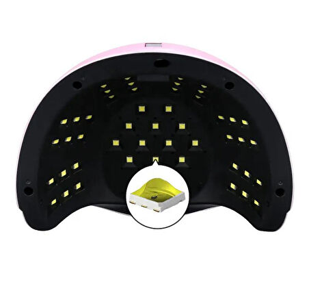 Manikür Tırnak Kurutucu UV Led Lamba Pembe 120W
