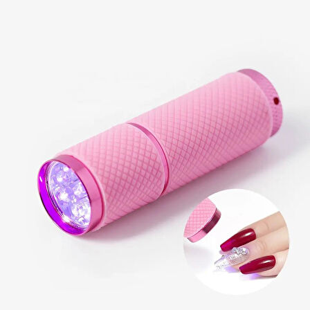 Mini Uv Led Lamba Tırnak Kurutucu Led Lamba Pembe