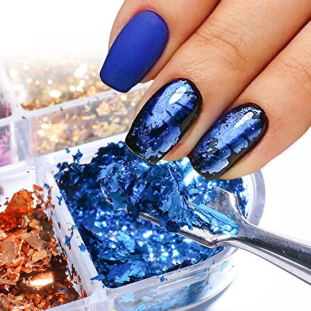 Tırnak Süsleme Kırık Folyo Parçaları 6'lı set Nail Art