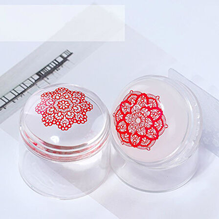 Çift Silikonlu Stamping Baskı ve French Uygulama Mühürü 009
