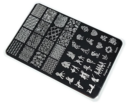 Nail Art Stamping Baskı Plakası Büyük Boy XL F01