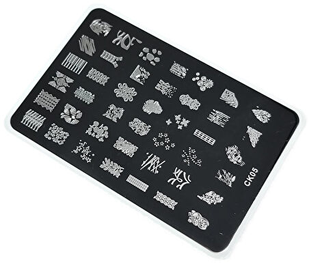 Nail Art Stamping Baskı Plakası Büyük Boy XL CK05