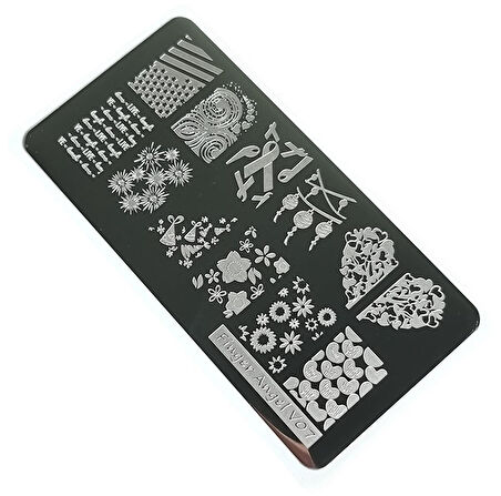 Nail Art Stamping Baskı Plakası VV07