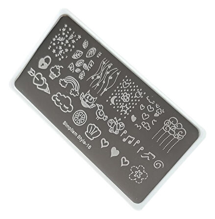 Nail Art Stamping Baskı Plakası S16