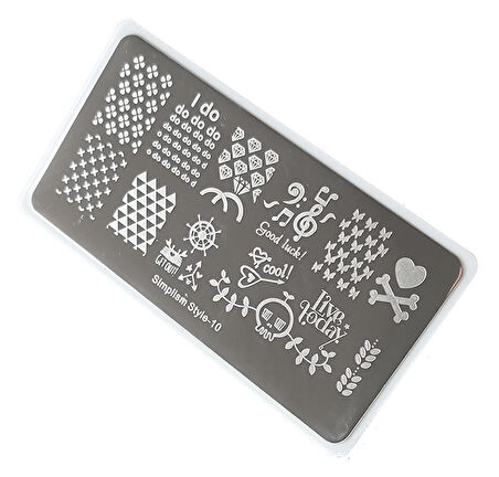 Nail Art Stamping Baskı Plakası S10