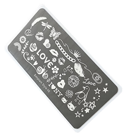 Nail Art Stamping Baskı Plakası S06