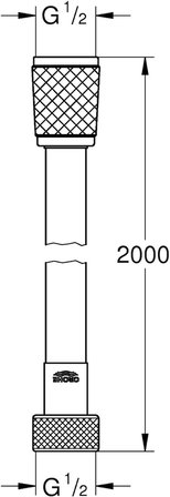 Vitalioflex Comfort 2000mm Duş Hortumu, Krom, 27173002